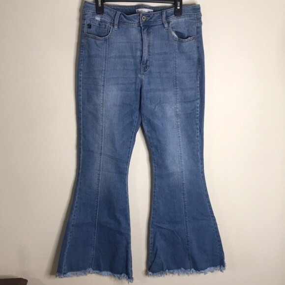 KanCan ladies medium wash flare bell bottom jeans size 31 - Picture 1 of 12